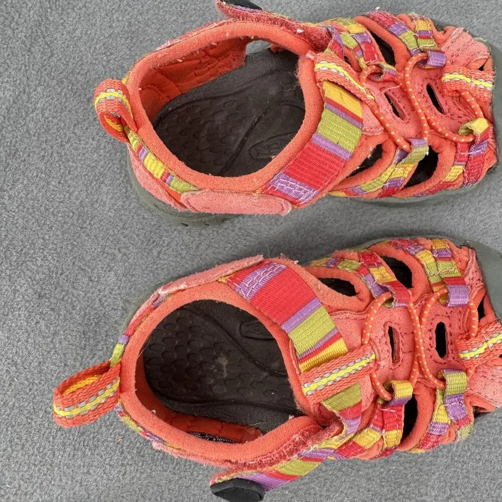 Keen Shoes Toddler Girls Size 5 Pink Striped Fisherman Sandals Water Hiking
